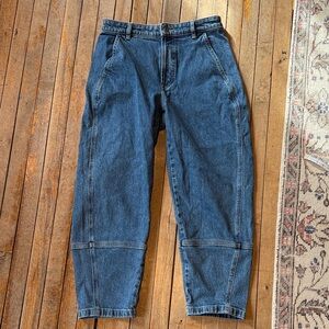 Everlane Utility Barrell Leg Denim Blue Jeans 6R